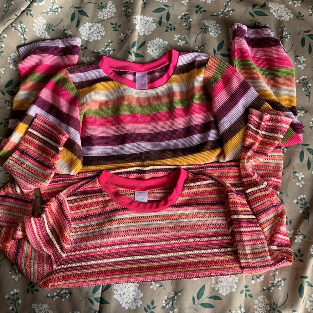 No Boundaries Striped Crochet Top Bundle